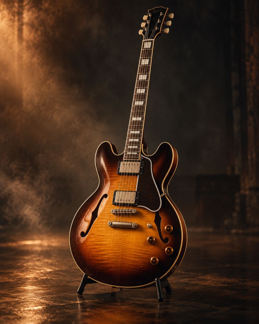 Moody editorial artwork inspired by the Eastman T59/v